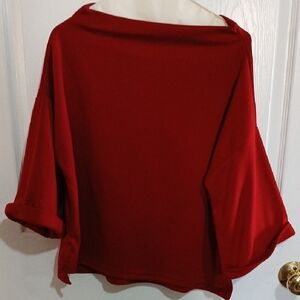 Red Boatneck Top